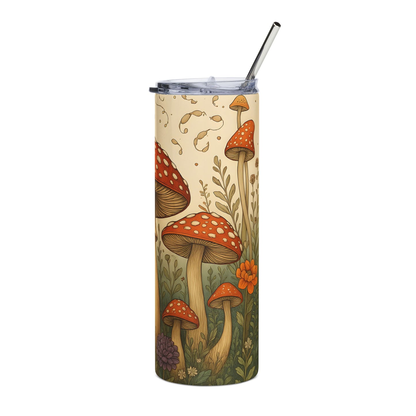 Whimsical Mushroom Stainless Steel Tumbler,