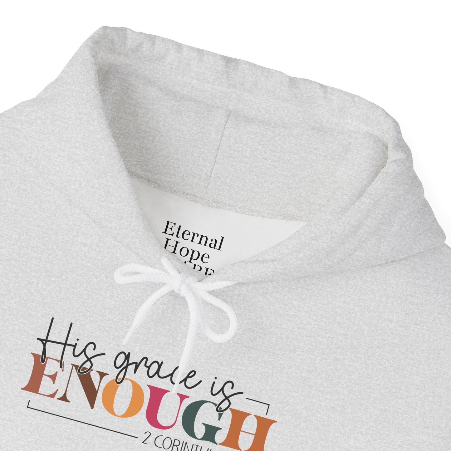 Inspirational Unisex Hooded Sweatshirt - "His Grace Is Enough"