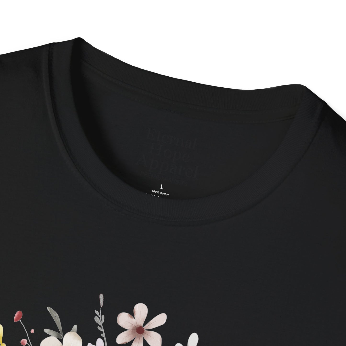 Floral Print Unisex Softstyle T-Shirt - Perfect for Casual Outings and Special Occasions