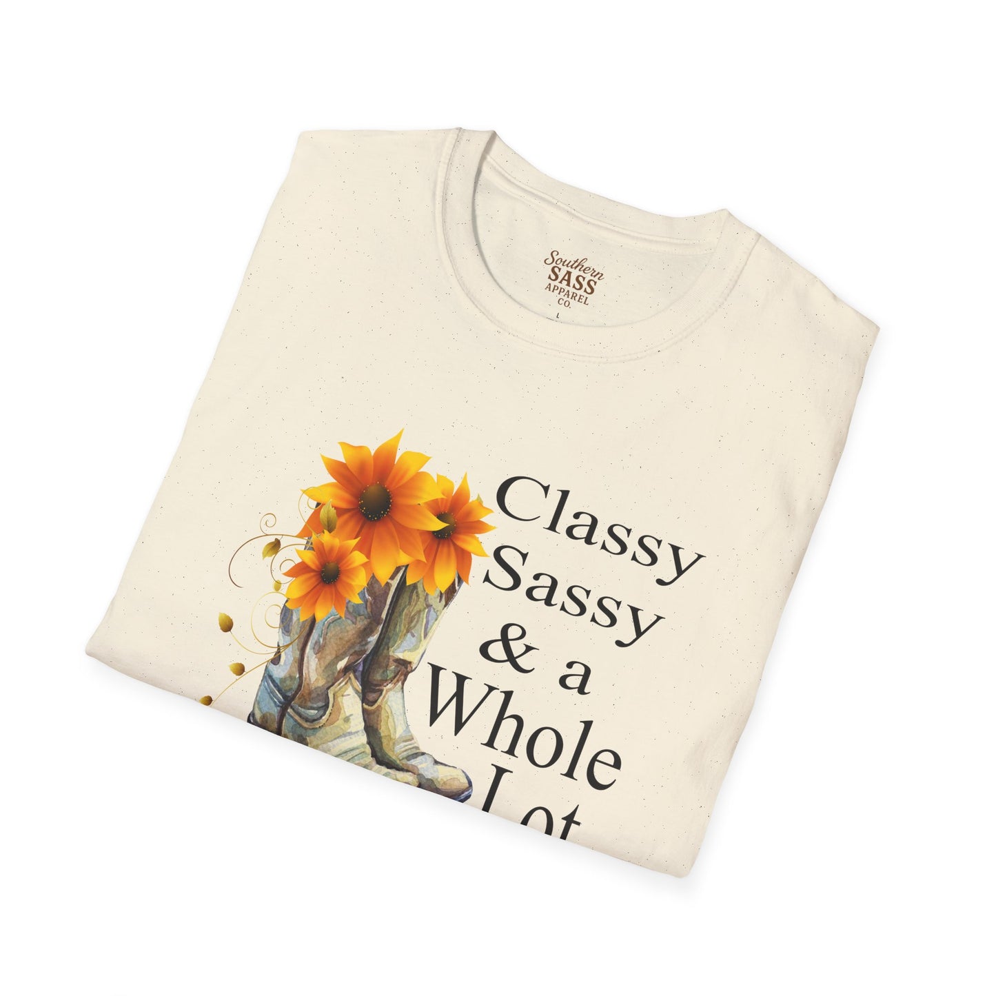 Classy Sassy & Smart ASSY Unisex Softstyle T-Shirt | Western Graphic Tee, Cowgirl Style, Vintage T-Shirt, Gifting for Friends