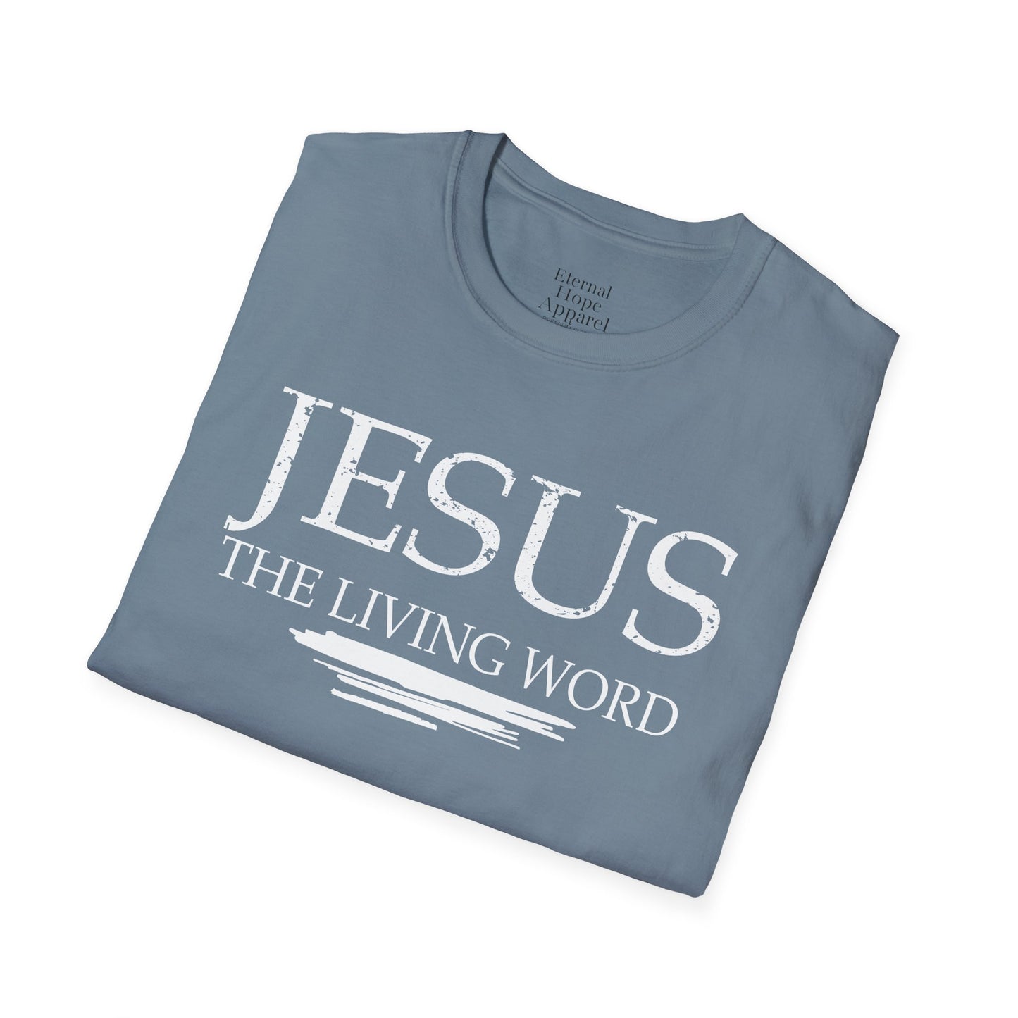 Jesus The Living Word Unisex Softstyle T-Shirt - Faith-Based Apparel