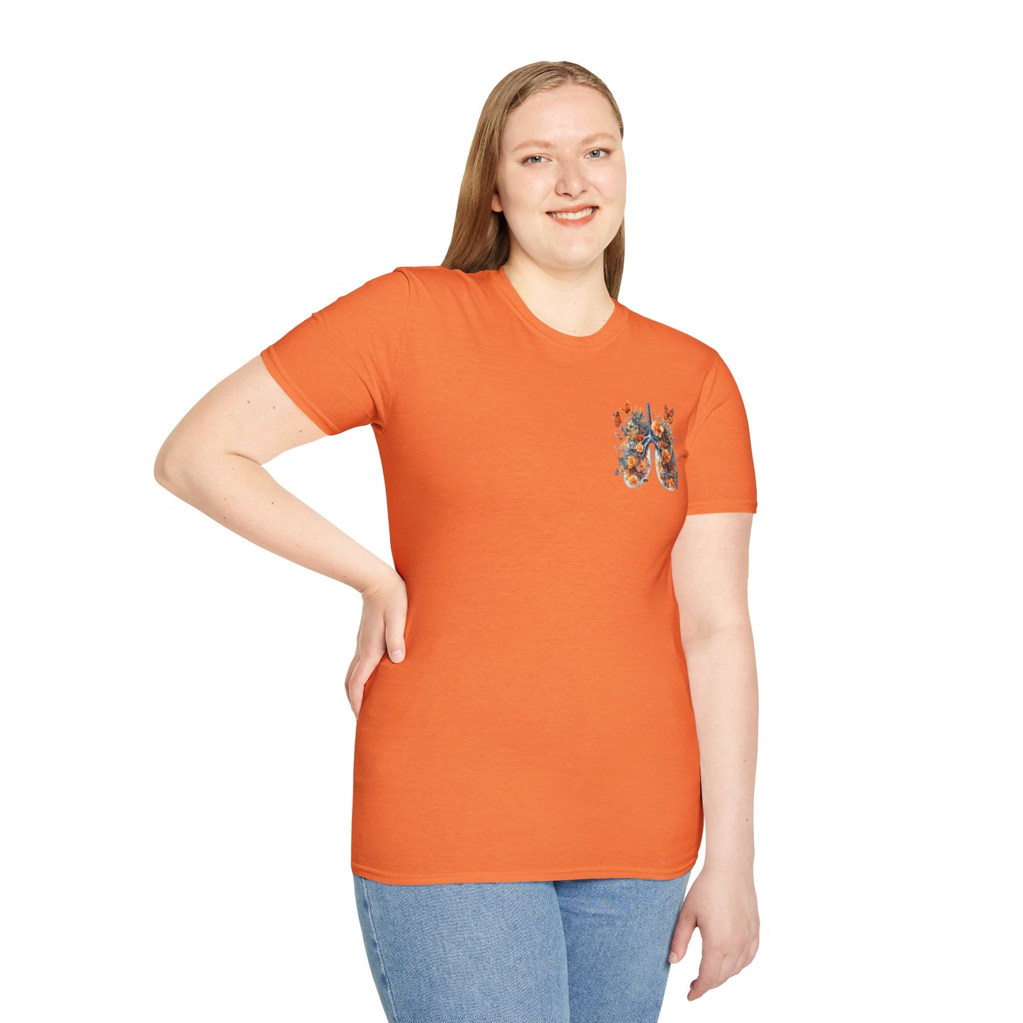 Floral Lungs YHWH Unisex Soft Style T-Shirt - Nature-Inspired Design