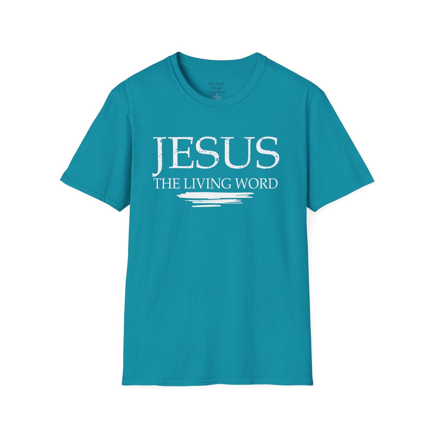 Jesus The Living Word Unisex Softstyle T-Shirt - Faith-Based Apparel