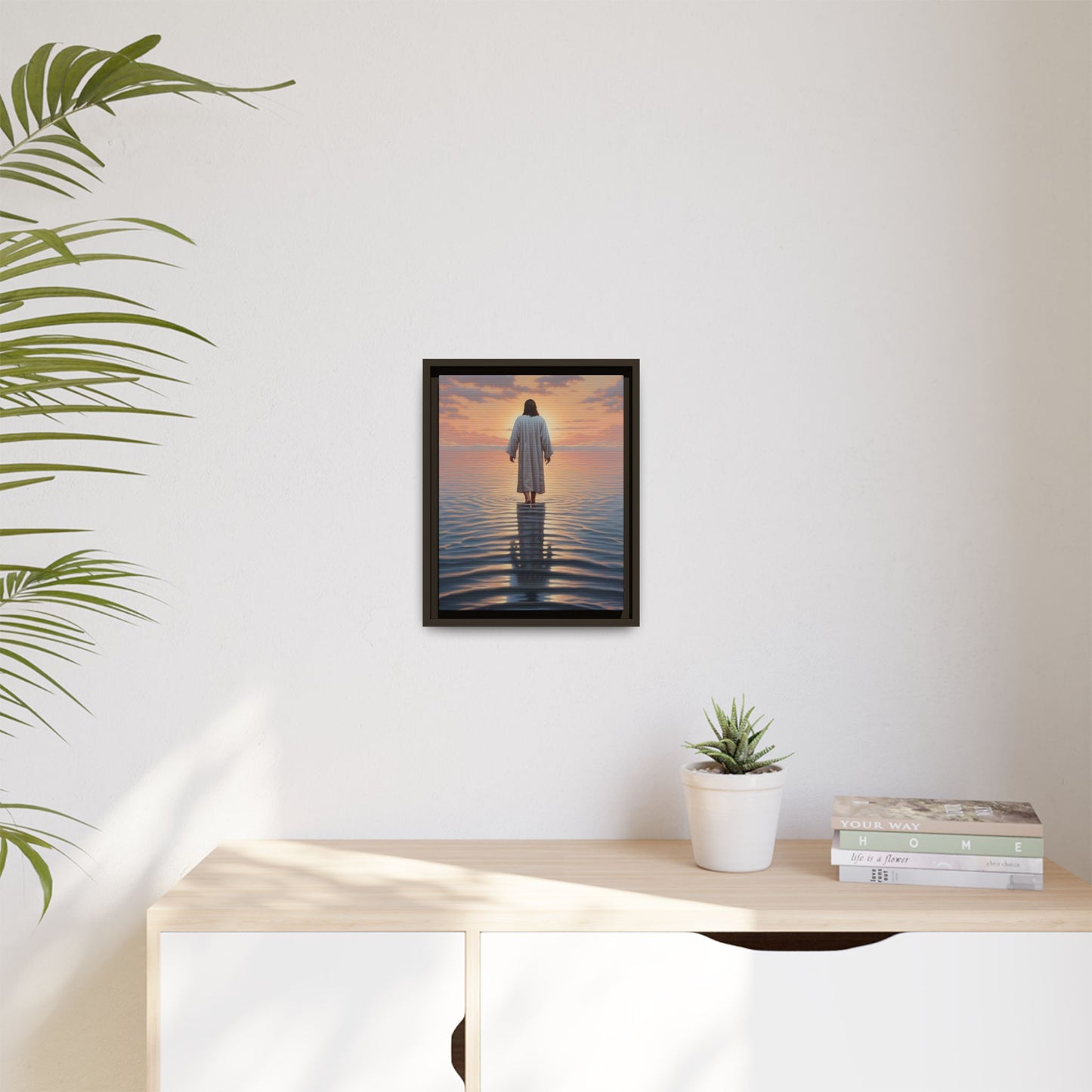 Inspirational Jesus Canvas Art - Framed Religious Wall Decor