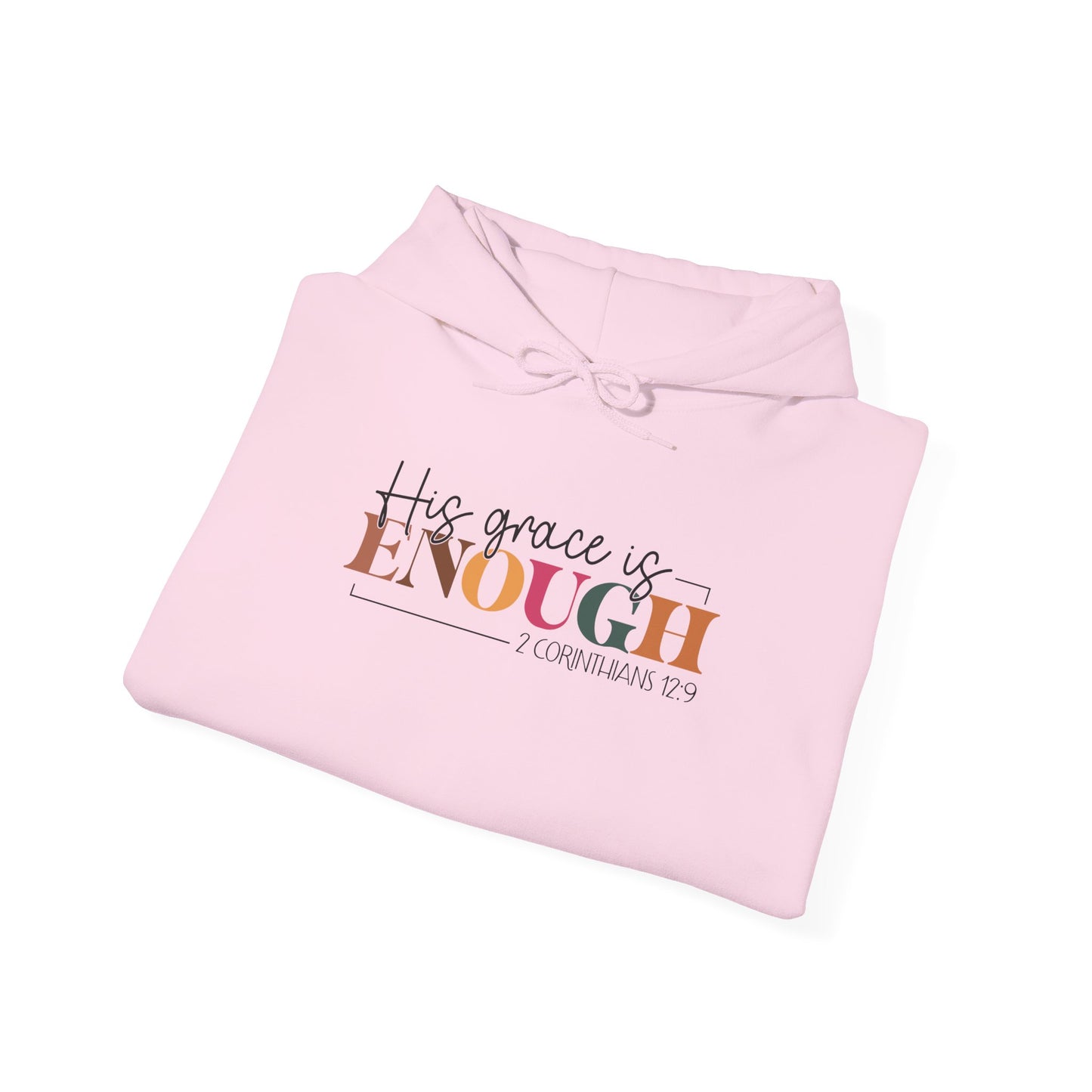 Inspirational Unisex Hooded Sweatshirt - "His Grace Is Enough"