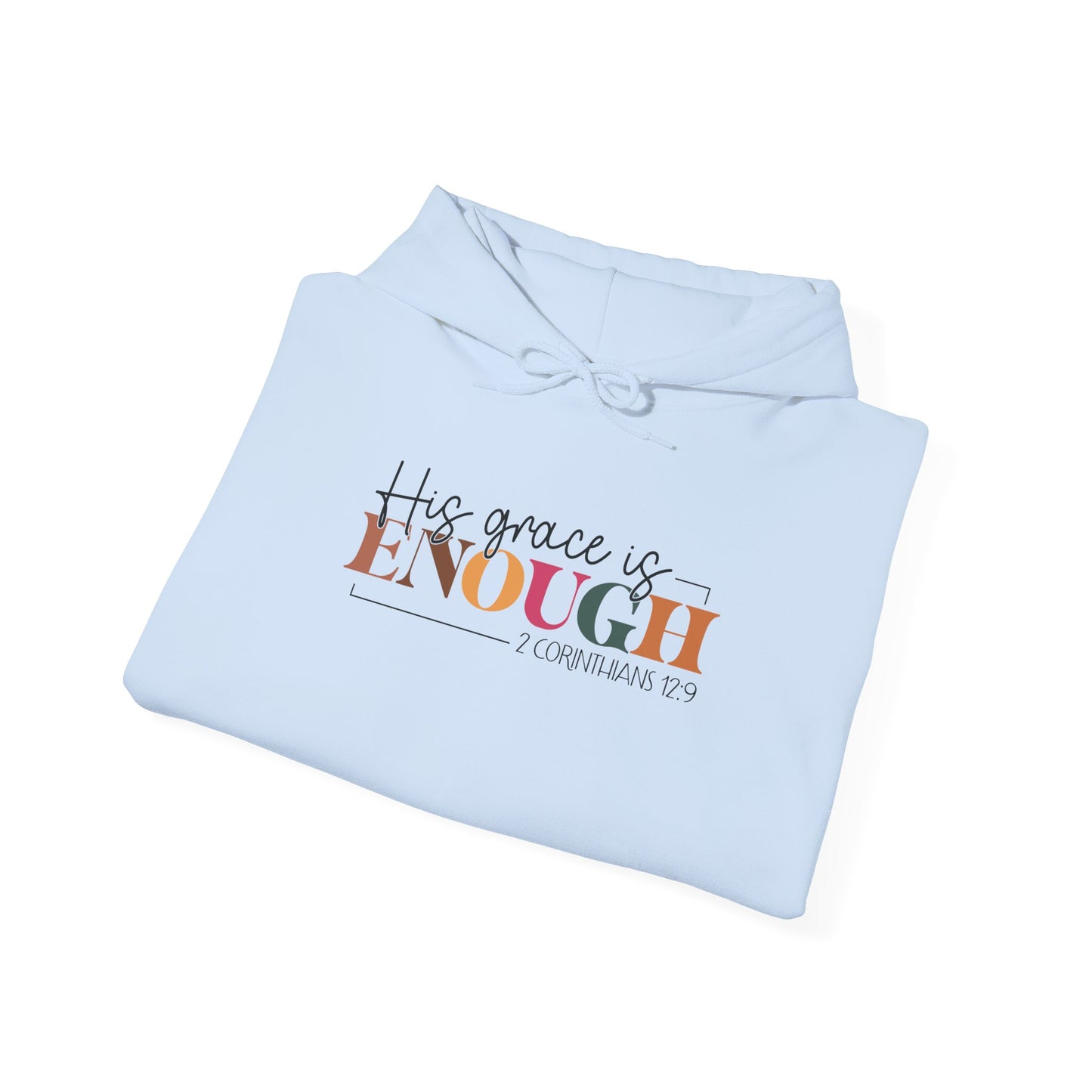 Inspirational Unisex Hooded Sweatshirt - "His Grace Is Enough"