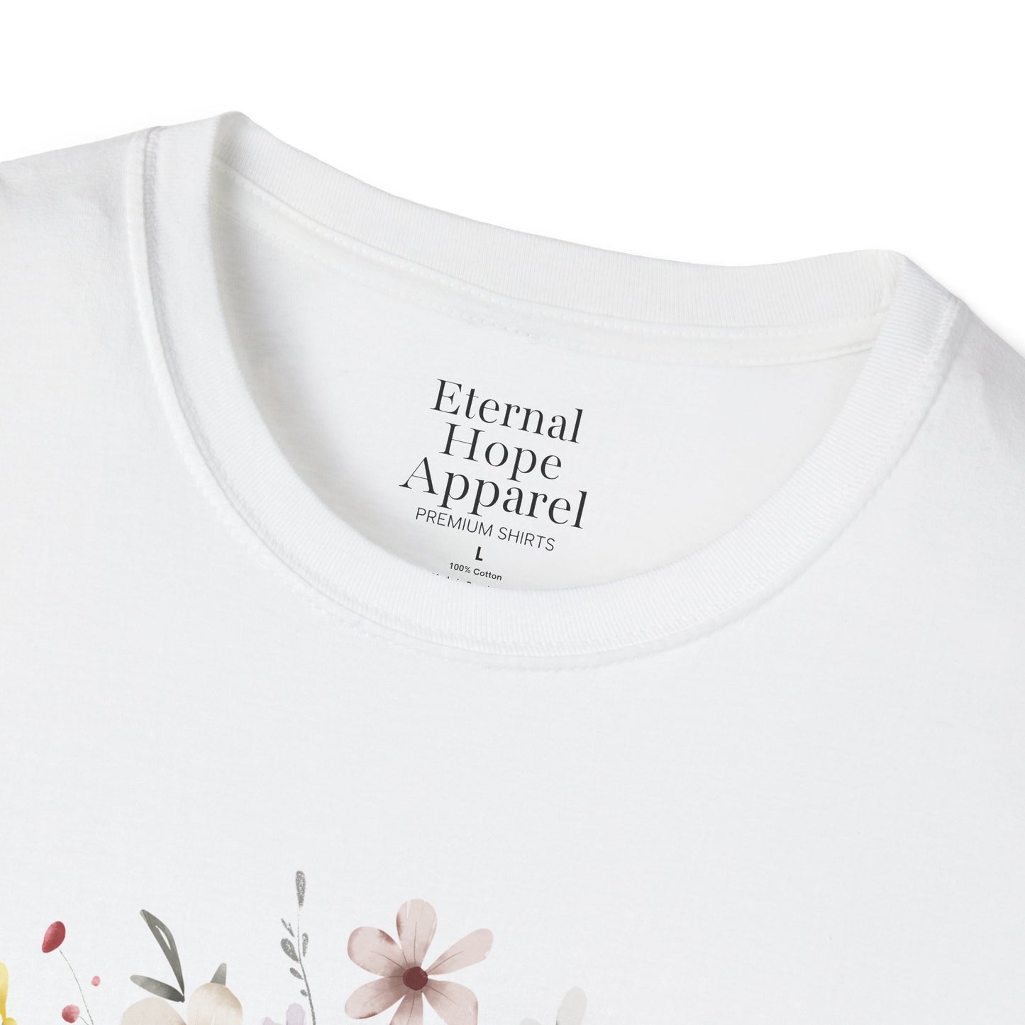 Floral Print Unisex Softstyle T-Shirt - Perfect for Casual Outings and Special Occasions