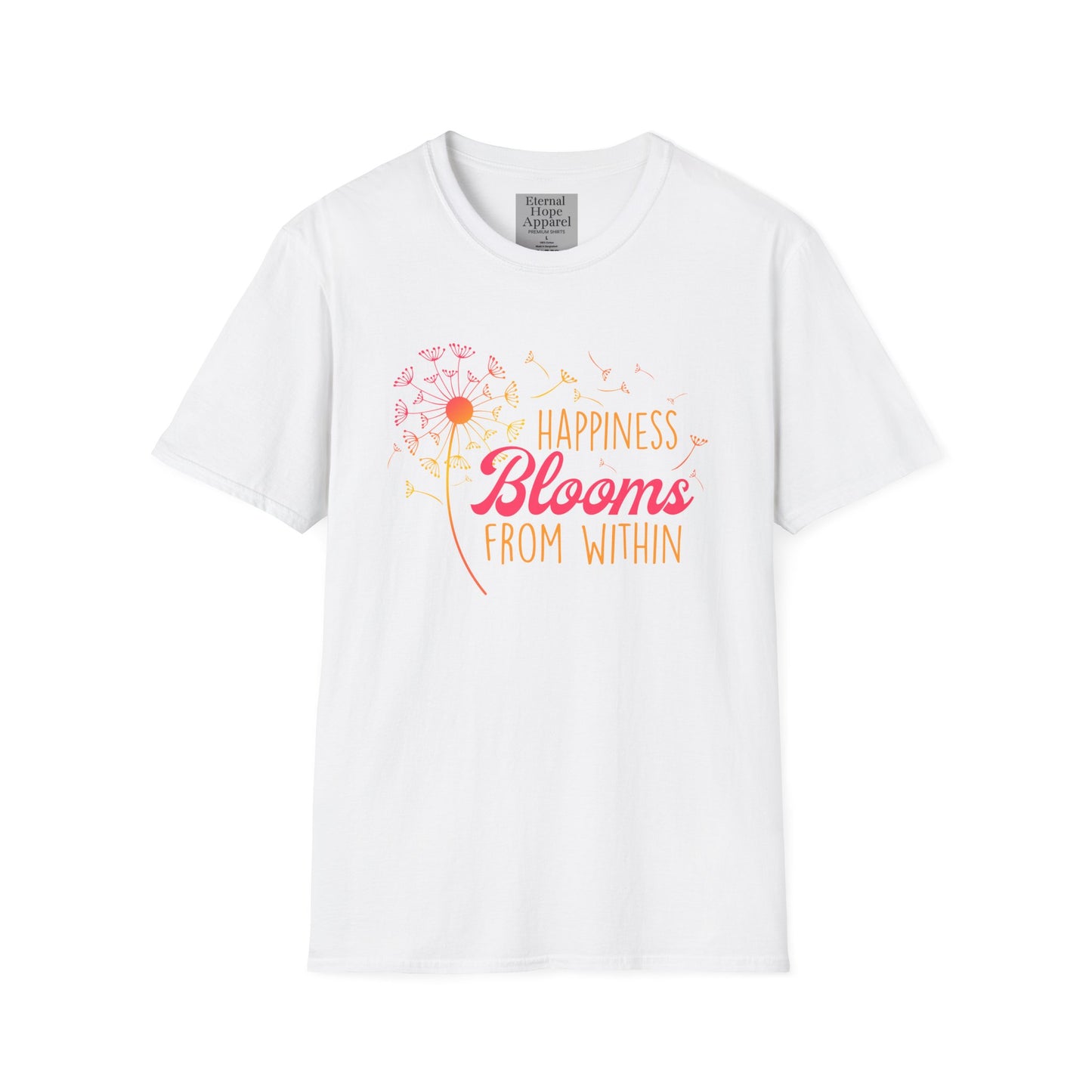 Happiness Blooms Unisex Softstyle T-Shirt - Positive Vibes Tee