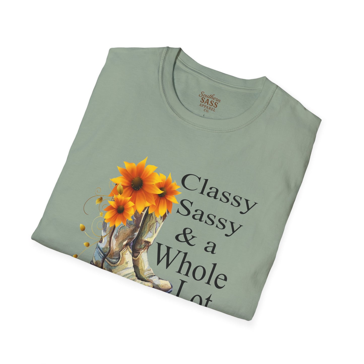 Classy Sassy & Smart ASSY Unisex Softstyle T-Shirt | Western Graphic Tee, Cowgirl Style, Vintage T-Shirt, Gifting for Friends