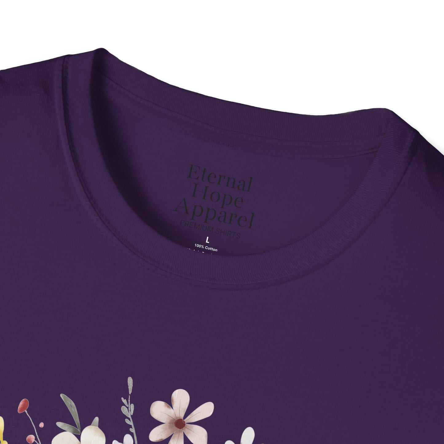 Floral Print Unisex Softstyle T-Shirt - Perfect for Casual Outings and Special Occasions