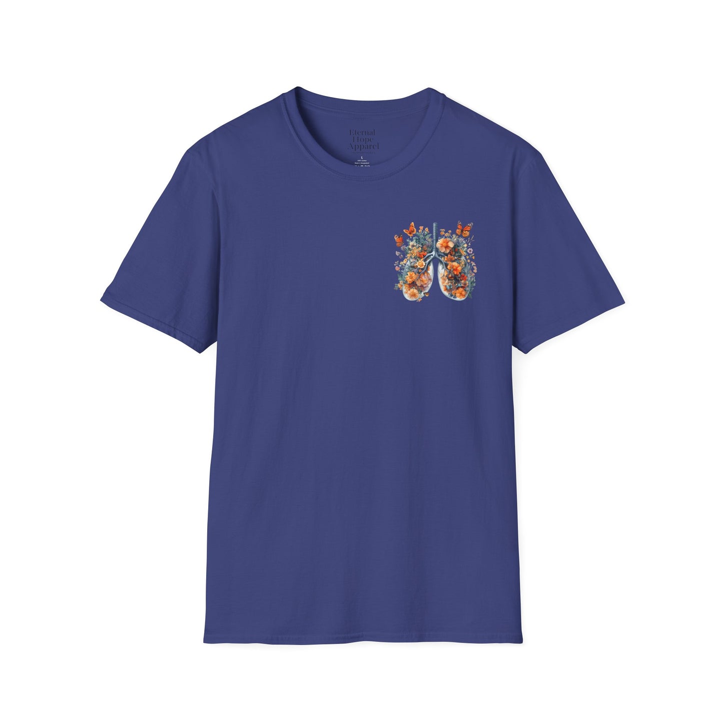 Floral Lungs YHWH Unisex Soft Style T-Shirt - Nature-Inspired Design