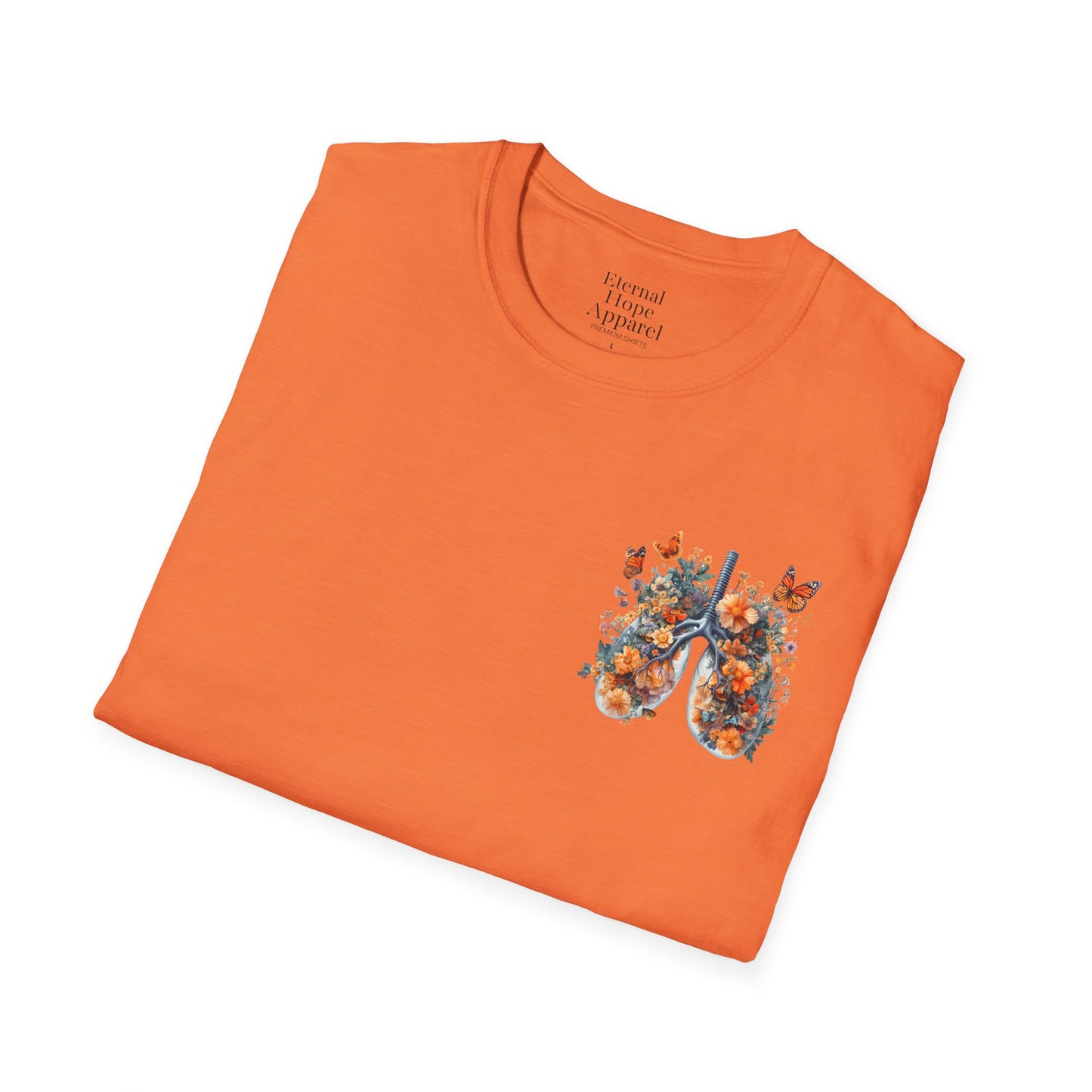 Floral Lungs YHWH Unisex Soft Style T-Shirt - Nature-Inspired Design