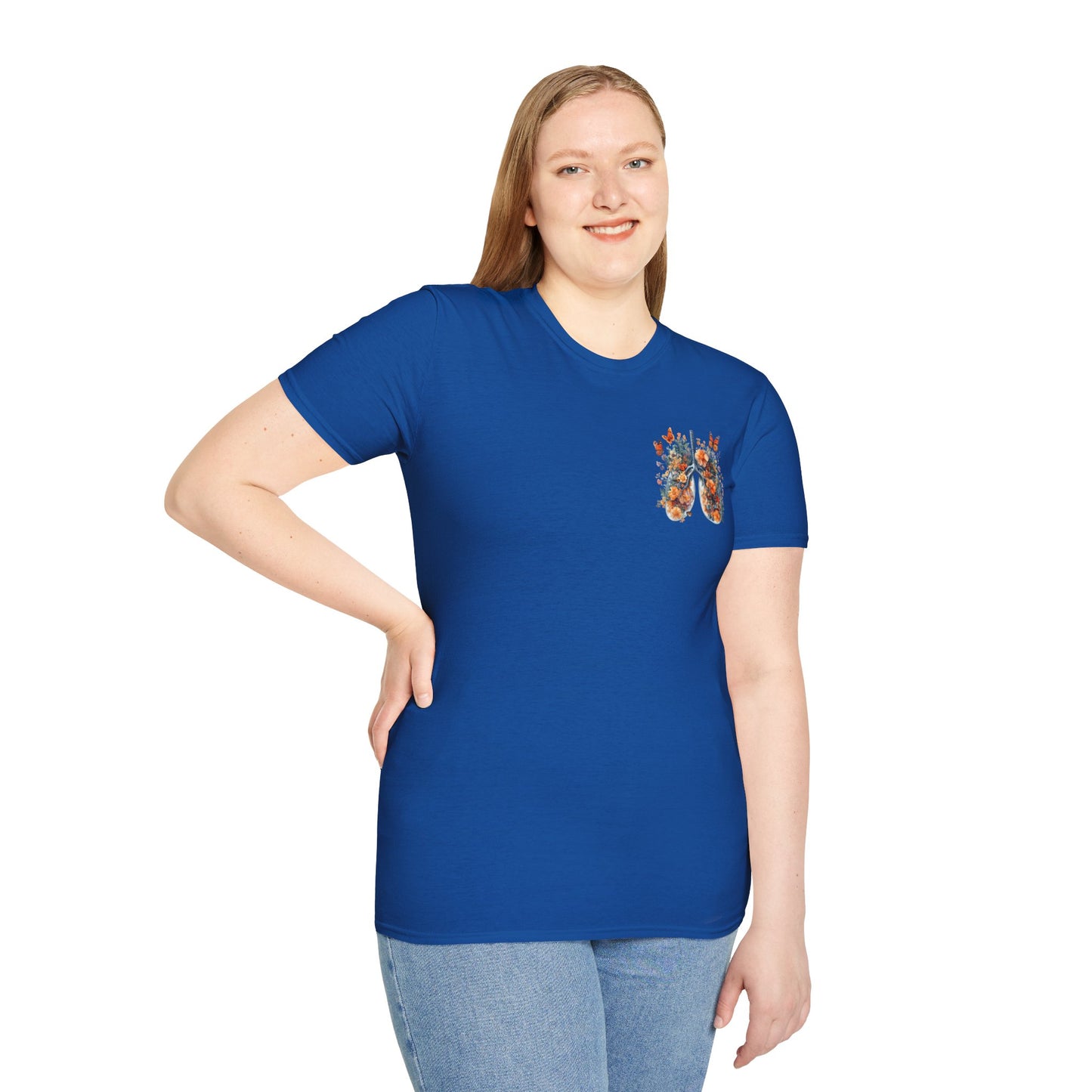 Floral Lungs YHWH Unisex Soft Style T-Shirt - Nature-Inspired Design
