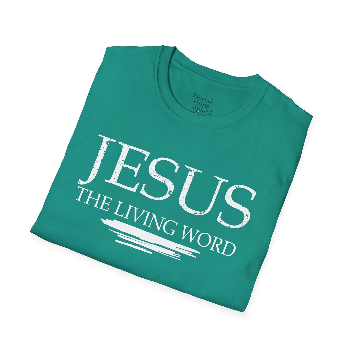 Jesus The Living Word Unisex Softstyle T-Shirt - Faith-Based Apparel