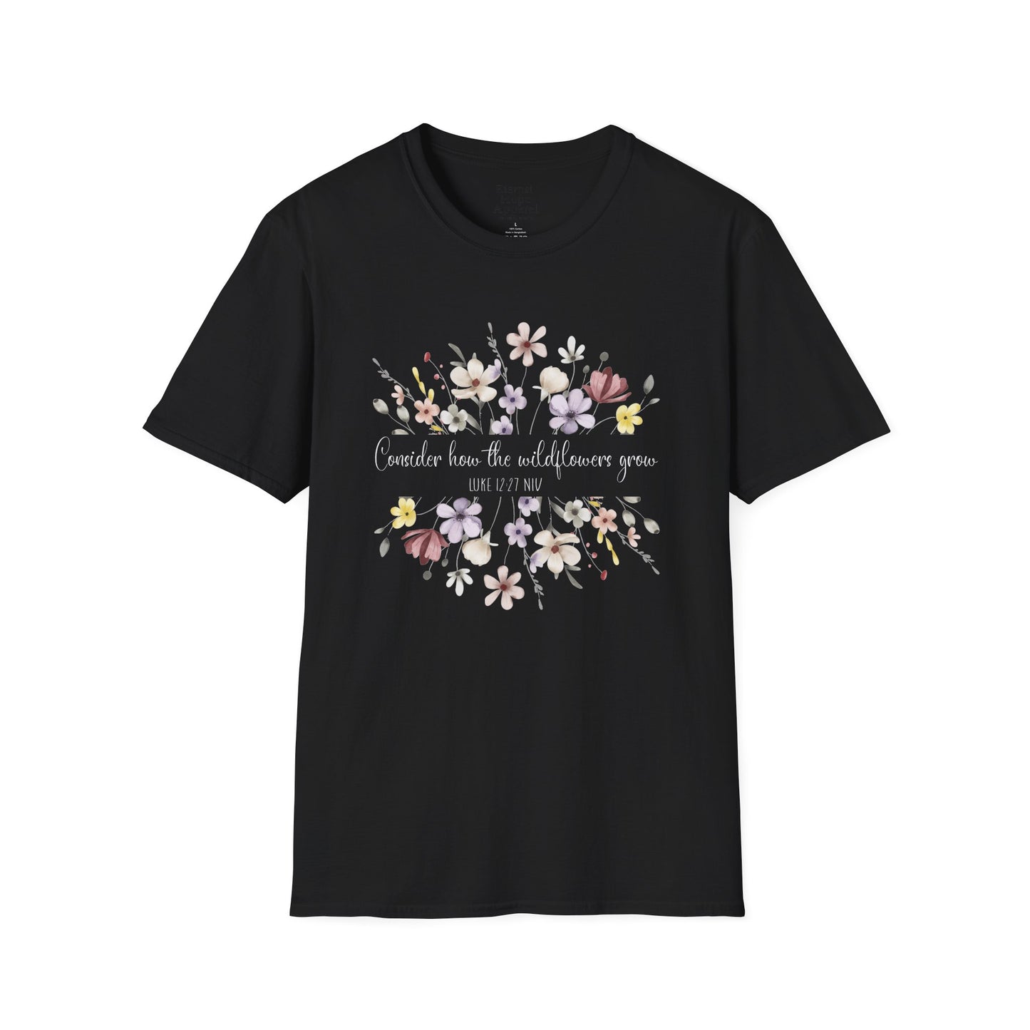 Floral Print Unisex Softstyle T-Shirt - Perfect for Casual Outings and Special Occasions