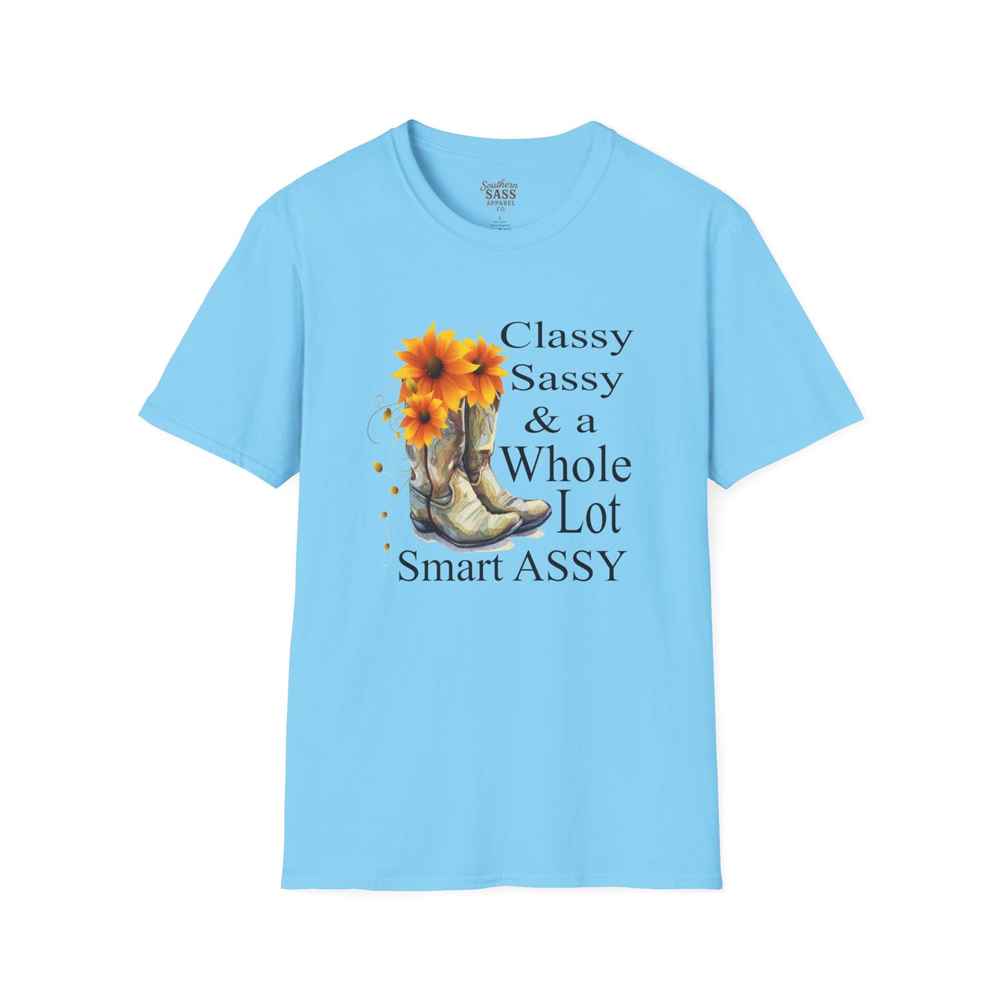 Classy Sassy & Smart ASSY Unisex Softstyle T-Shirt | Western Graphic Tee, Cowgirl Style, Vintage T-Shirt, Gifting for Friends
