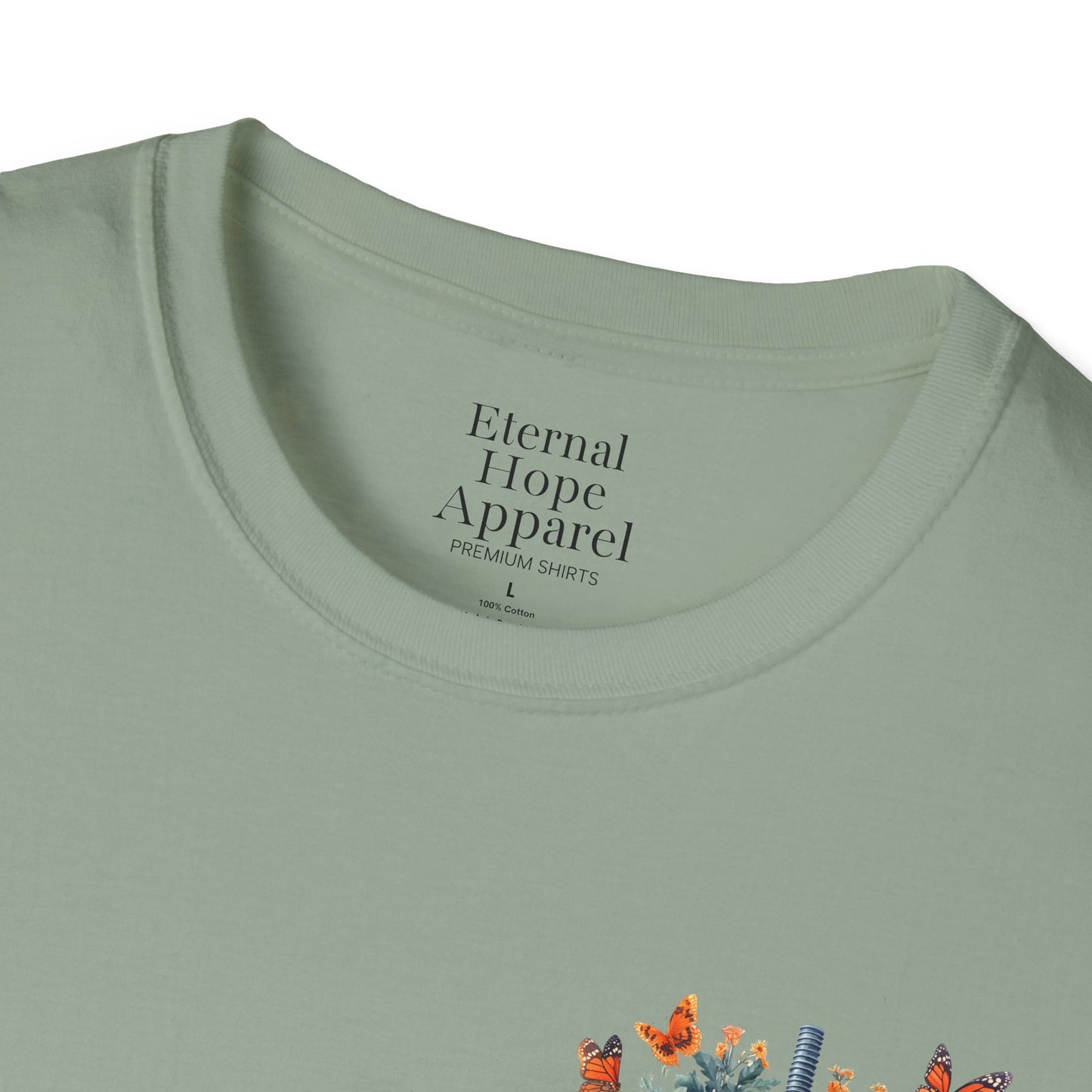 Floral Lungs YHWH Unisex Soft Style T-Shirt - Nature-Inspired Design