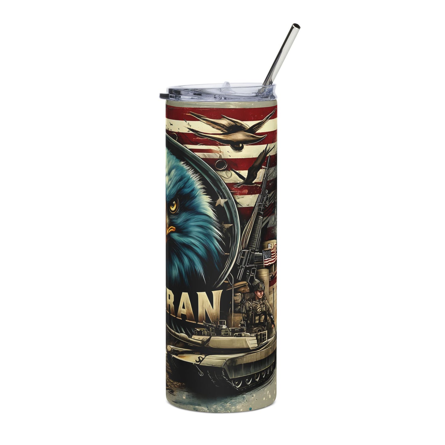Patriotic Veteran Stainless Steel Tumbler, 20oz -