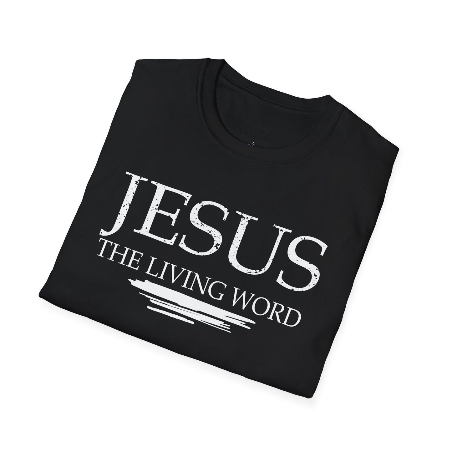 Jesus The Living Word Unisex Softstyle T-Shirt - Faith-Based Apparel