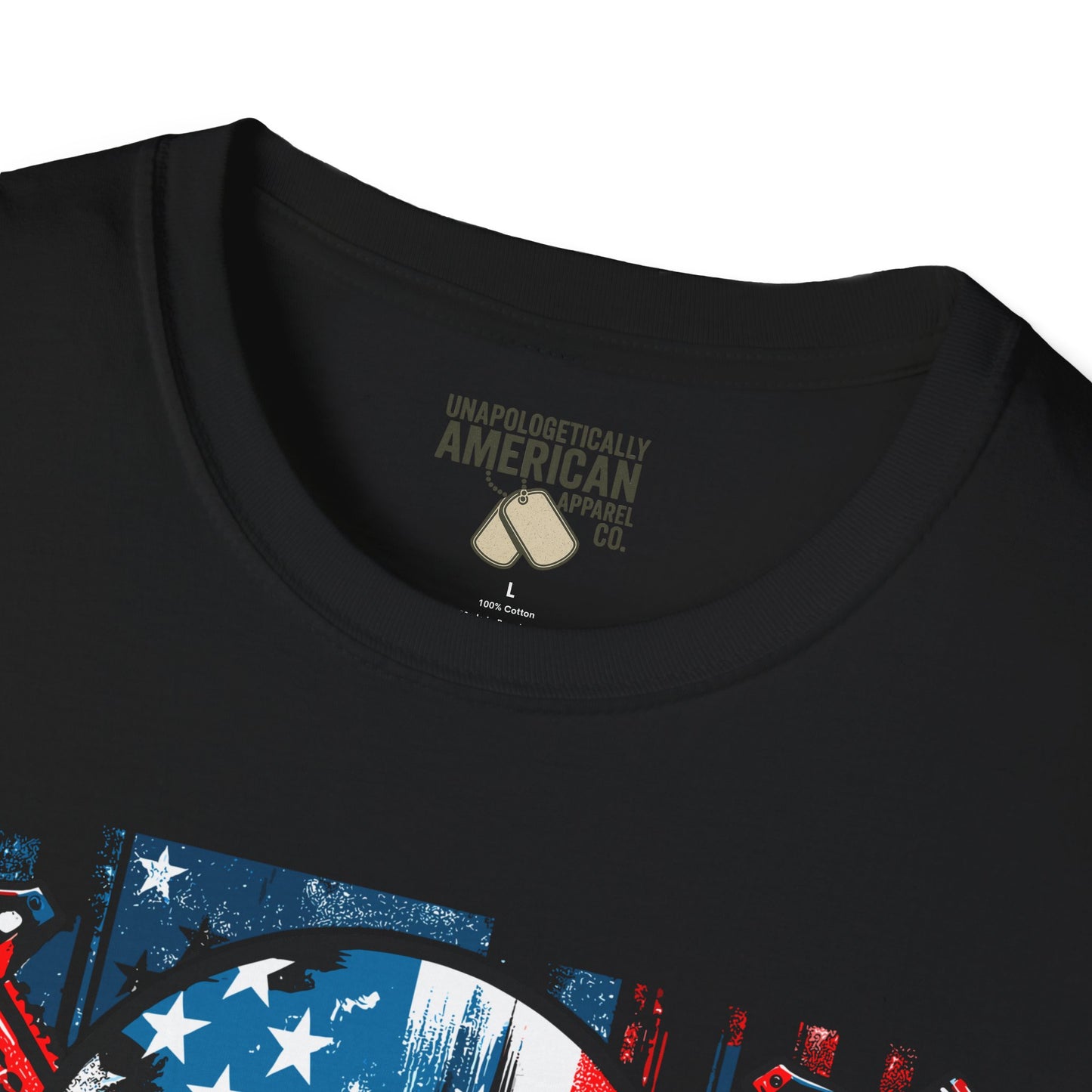 Patriotic Skull Unisex T-Shirt - Bold Design for Independence Day, Halloween, Gift for Veterans, Outdoor Events, Casual Wear