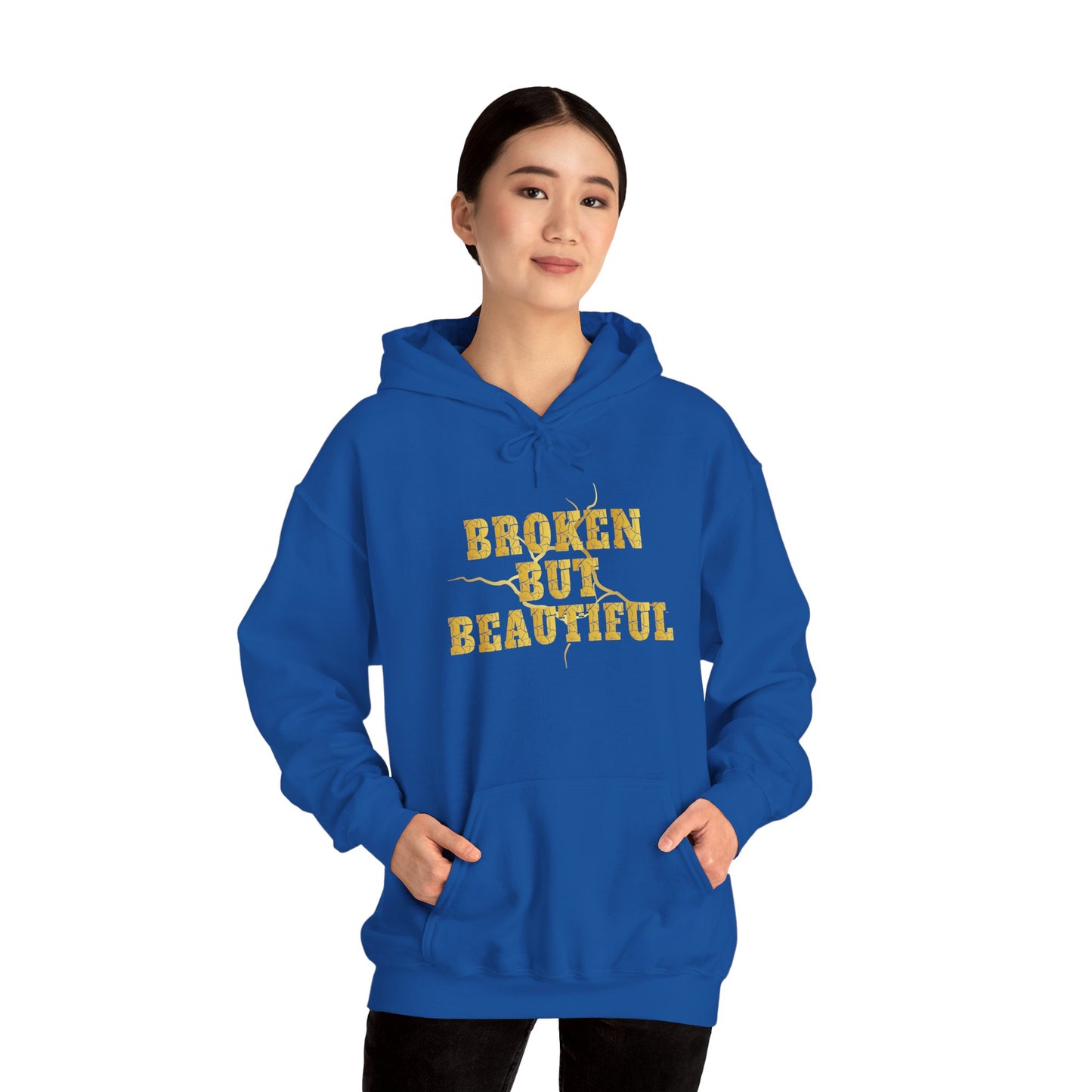"Broken But Beautiful" - Motivational Sweatshirt for Self-Love, Healing, Mental Health Awareness.
