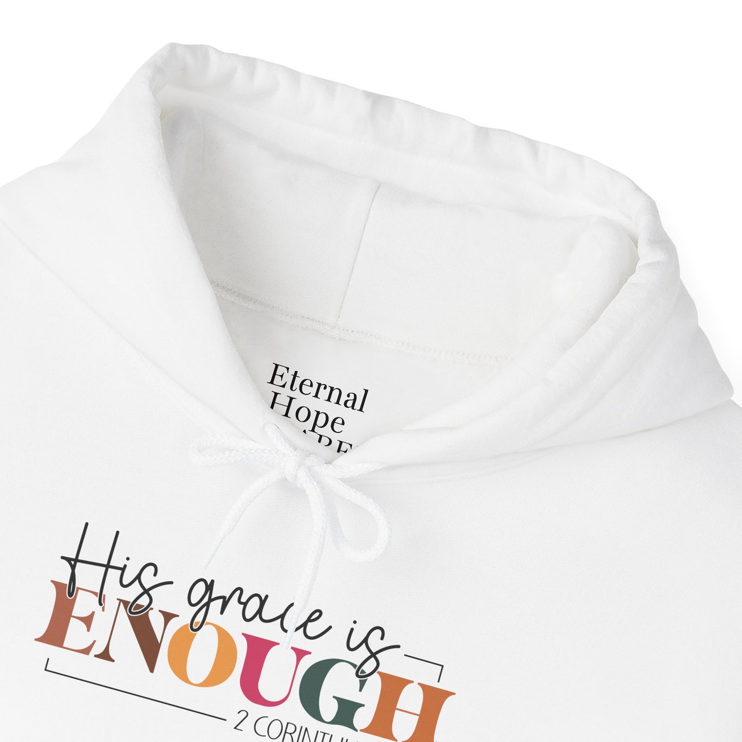 Inspirational Unisex Hooded Sweatshirt - "His Grace Is Enough"
