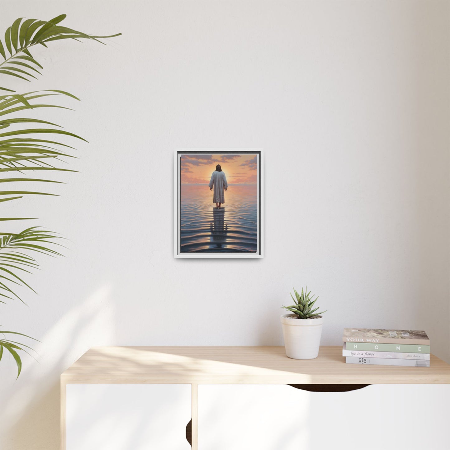 Inspirational Jesus Canvas Art - Framed Religious Wall Decor