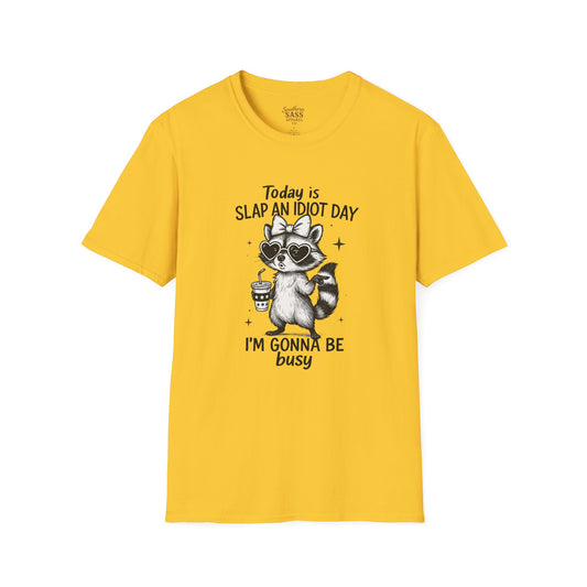 Funny Raccoon T-Shirt, Humorous Gift, Unisex Casual Wear, Whimsical Graphic Tee, Joke Apparel