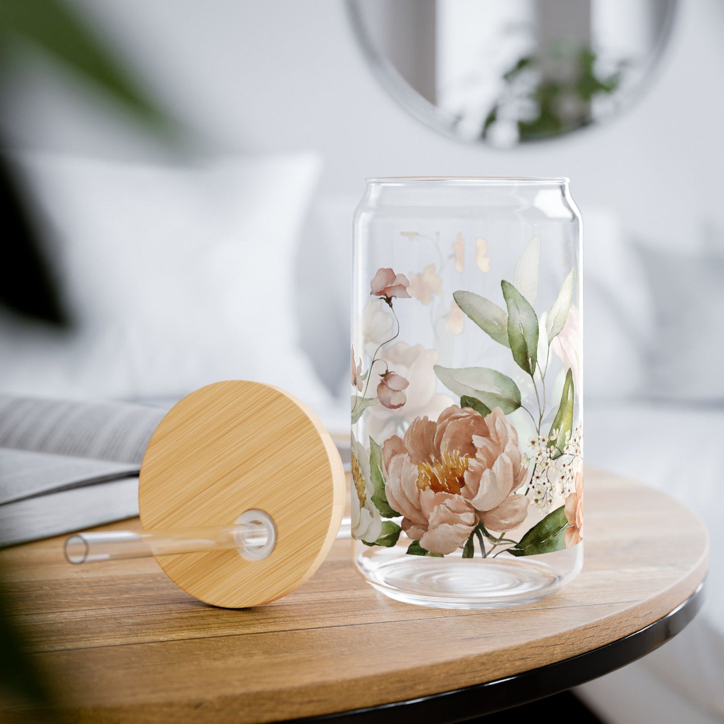 Beautiful floral Sipper Glass