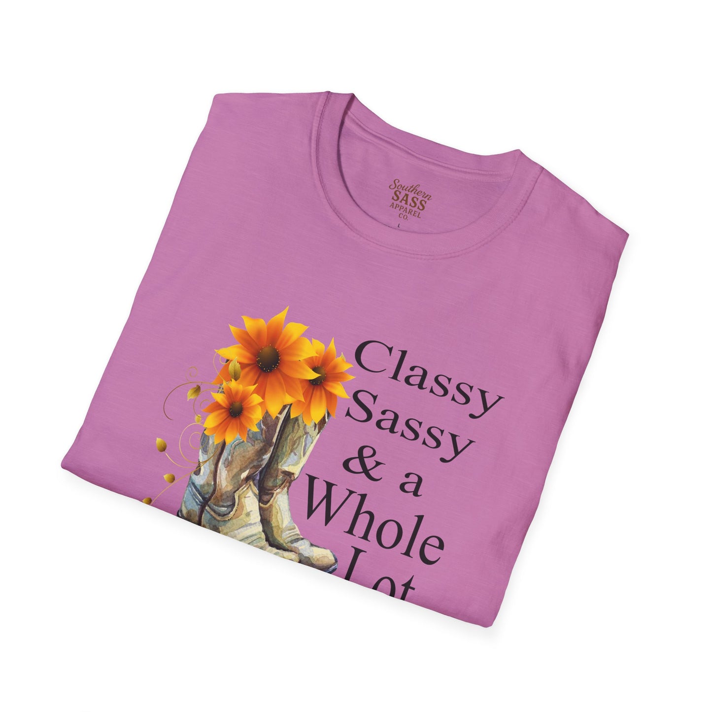 Classy Sassy & Smart ASSY Unisex Softstyle T-Shirt | Western Graphic Tee, Cowgirl Style, Vintage T-Shirt, Gifting for Friends