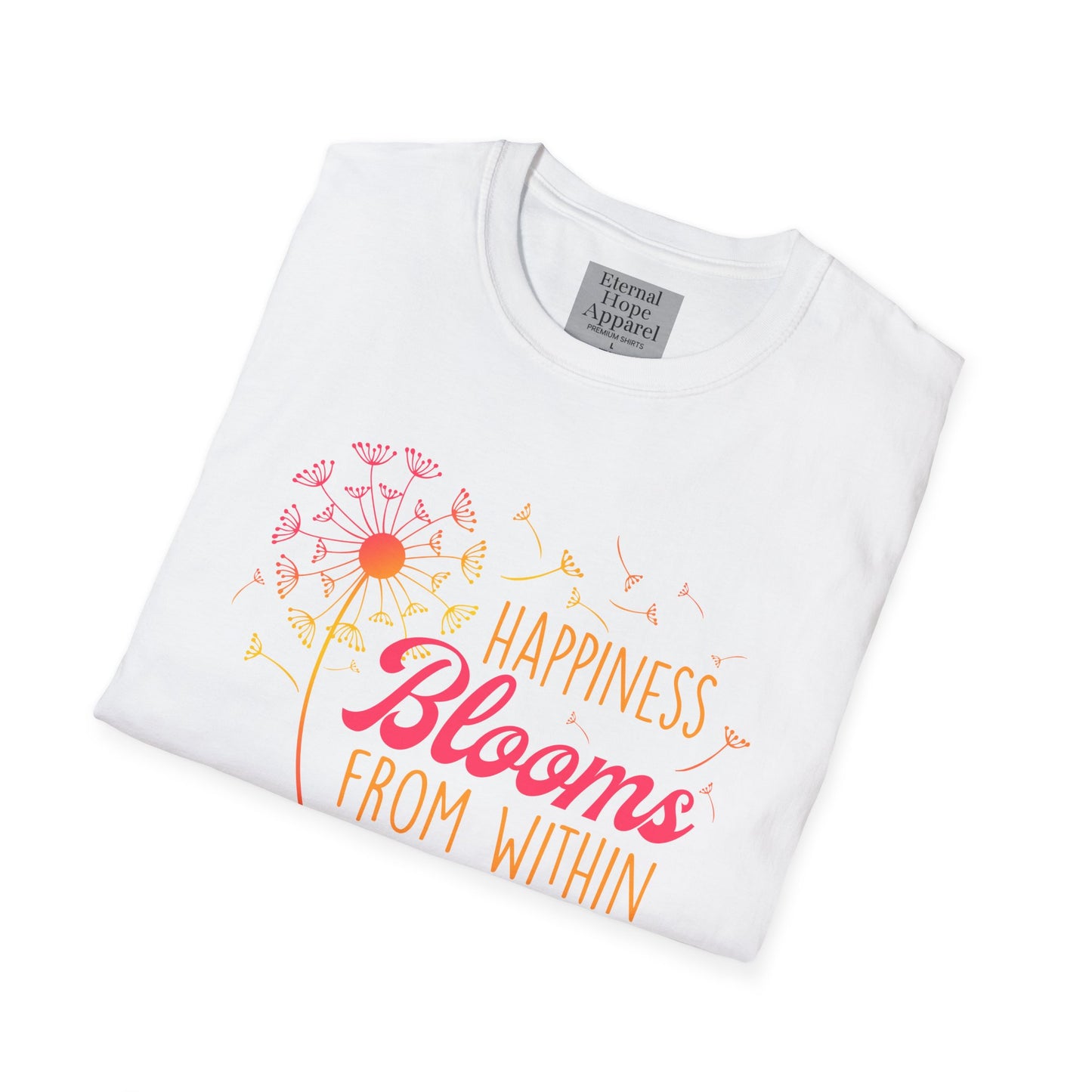 Happiness Blooms Unisex Softstyle T-Shirt - Positive Vibes Tee
