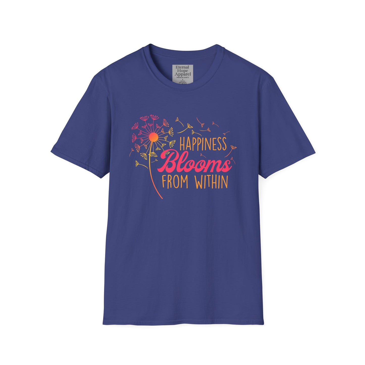 Happiness Blooms Unisex Softstyle T-Shirt - Positive Vibes Tee