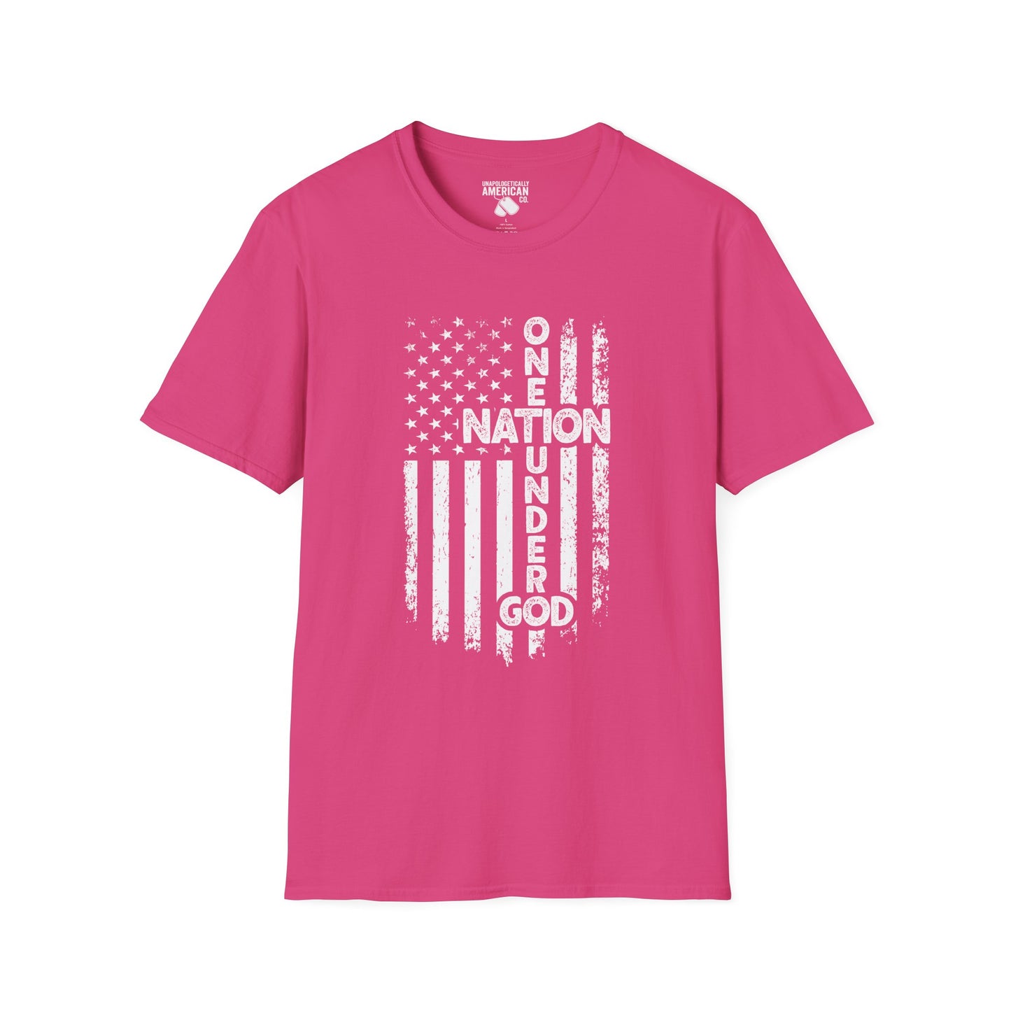 Patriotic Unisex T-Shirt - One Nation Under God - Comfortable, Casual Wear for Independence Day, Memorial Day, Gifts