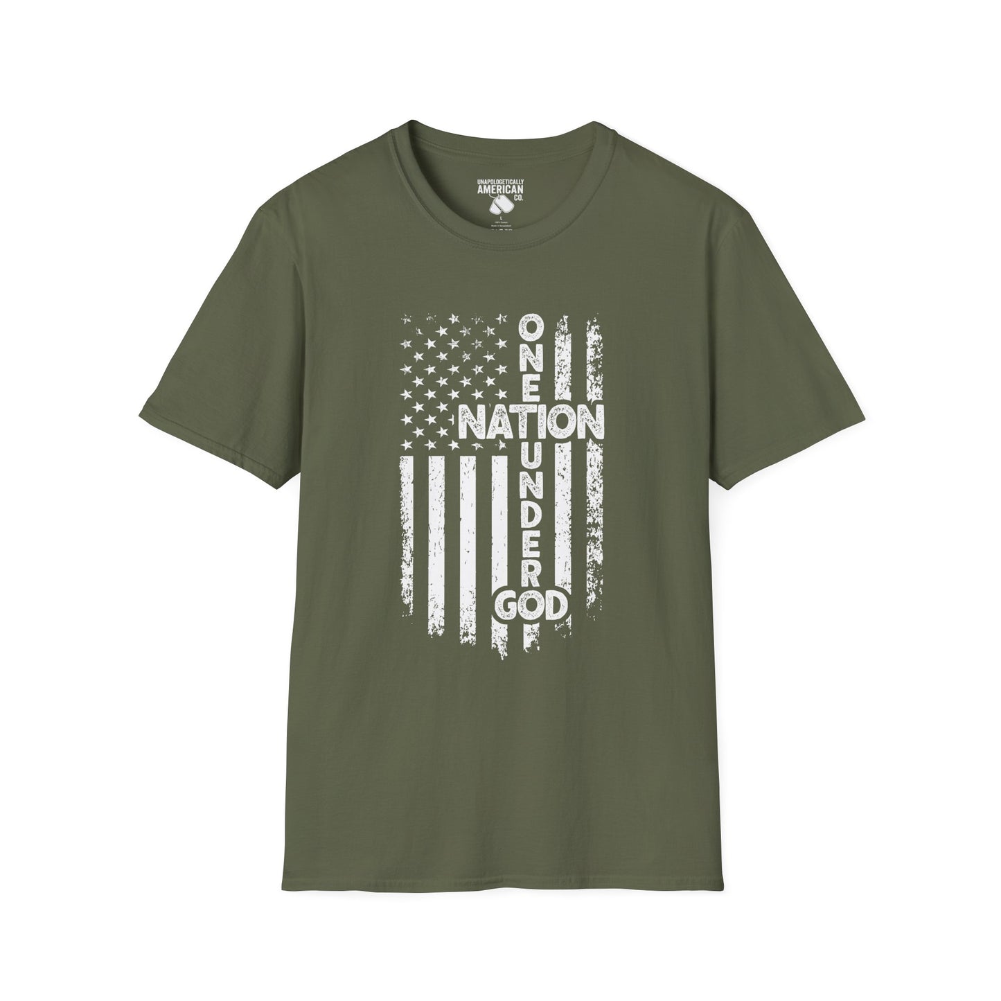 Patriotic Unisex T-Shirt - One Nation Under God - Comfortable, Casual Wear for Independence Day, Memorial Day, Gifts
