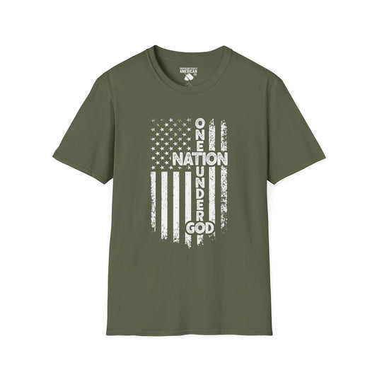 Patriotic Unisex T-Shirt - One Nation Under God - Comfortable, Casual Wear for Independence Day, Memorial Day, Gifts