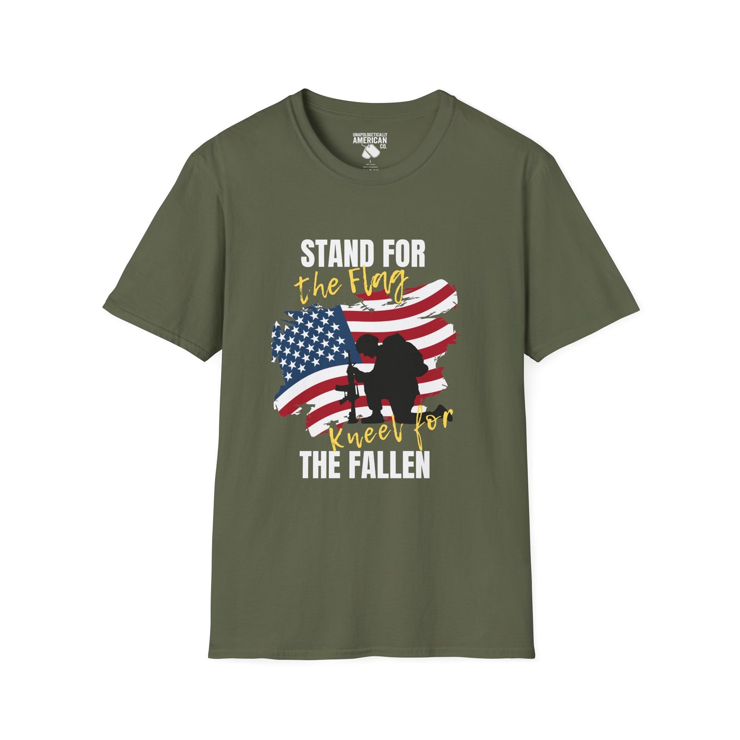 Unisex Softstyle T-Shirt - Stand for the Flag, Kneel for the Fallen