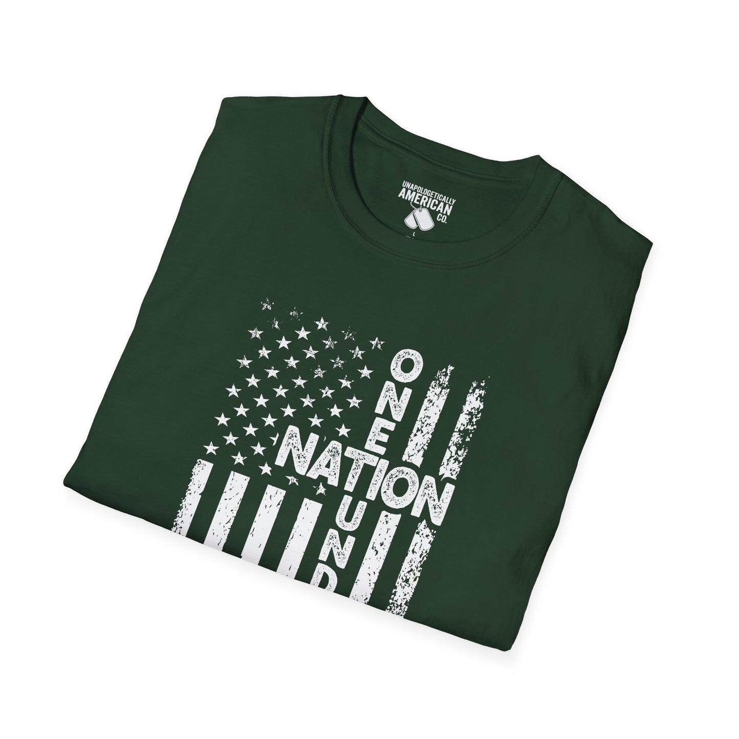 Patriotic Unisex T-Shirt - One Nation Under God - Comfortable, Casual Wear for Independence Day, Memorial Day, Gifts