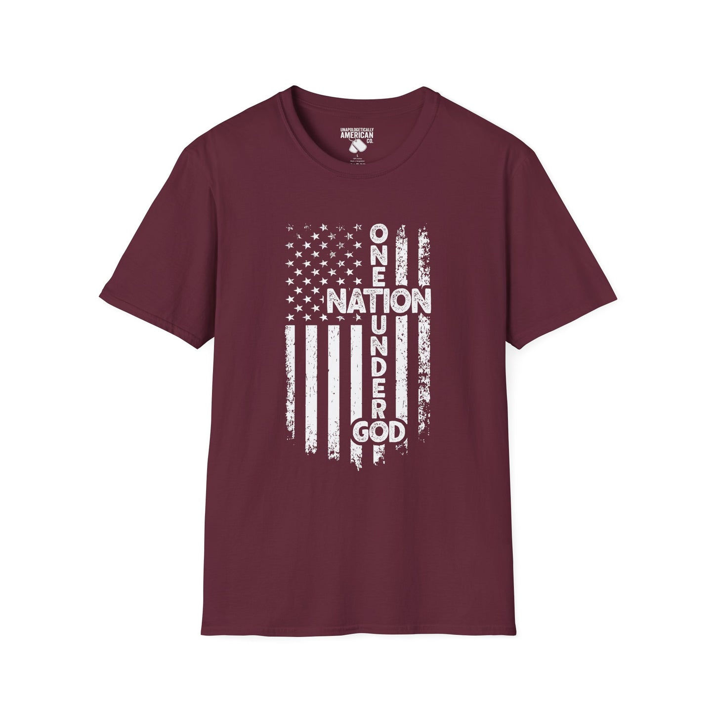 Patriotic Unisex T-Shirt - One Nation Under God - Comfortable, Casual Wear for Independence Day, Memorial Day, Gifts