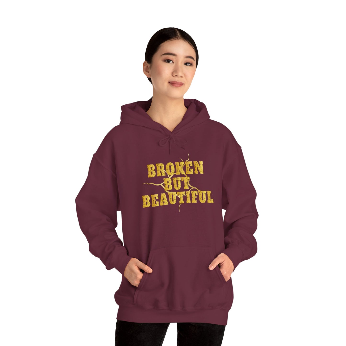 "Broken But Beautiful" - Motivational Sweatshirt for Self-Love, Healing, Mental Health Awareness.