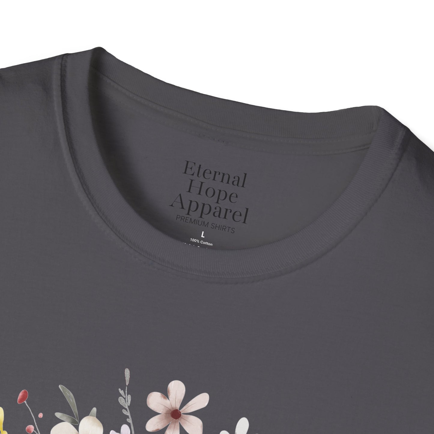 Floral Print Unisex Softstyle T-Shirt - Perfect for Casual Outings and Special Occasions