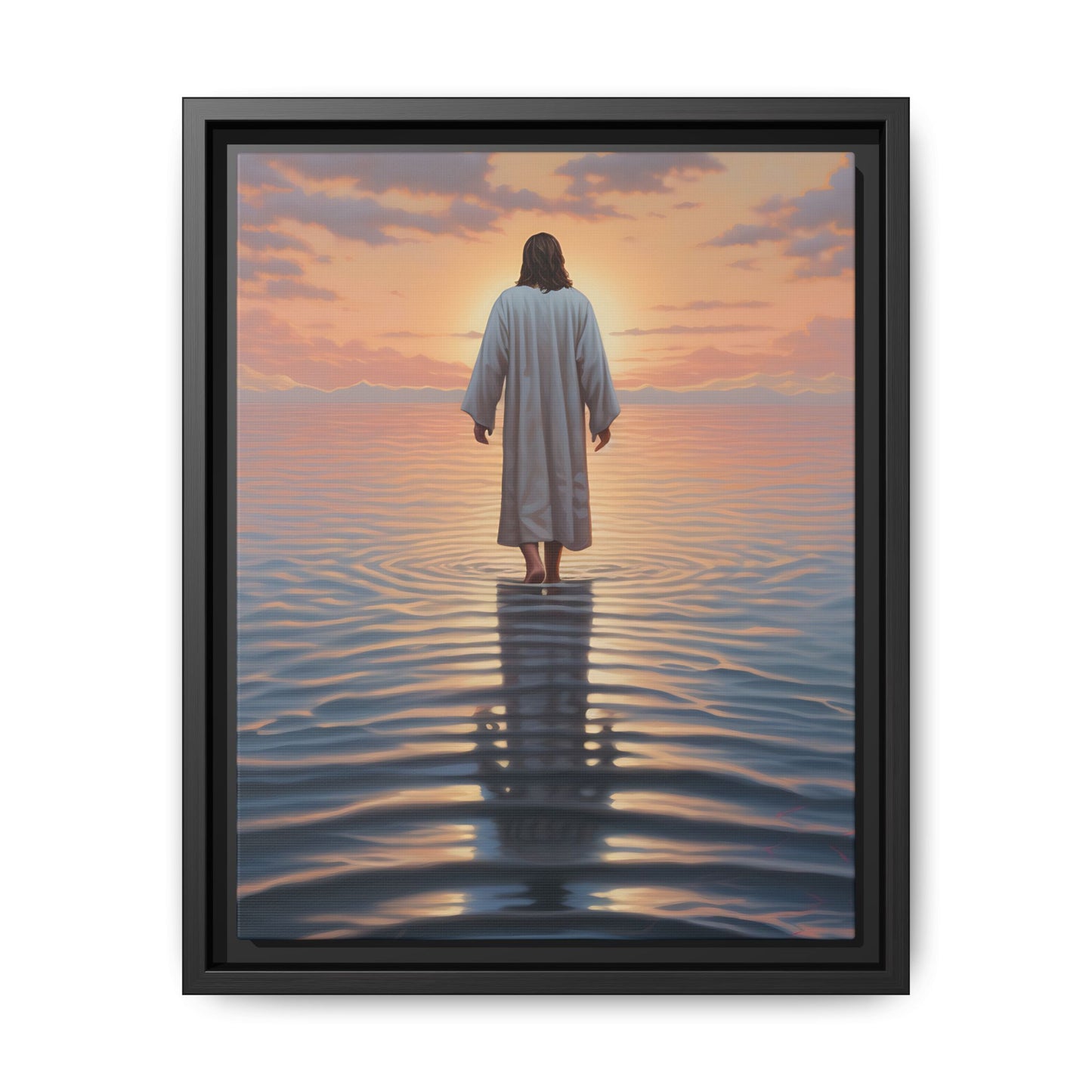 Inspirational Jesus Canvas Art - Framed Religious Wall Decor