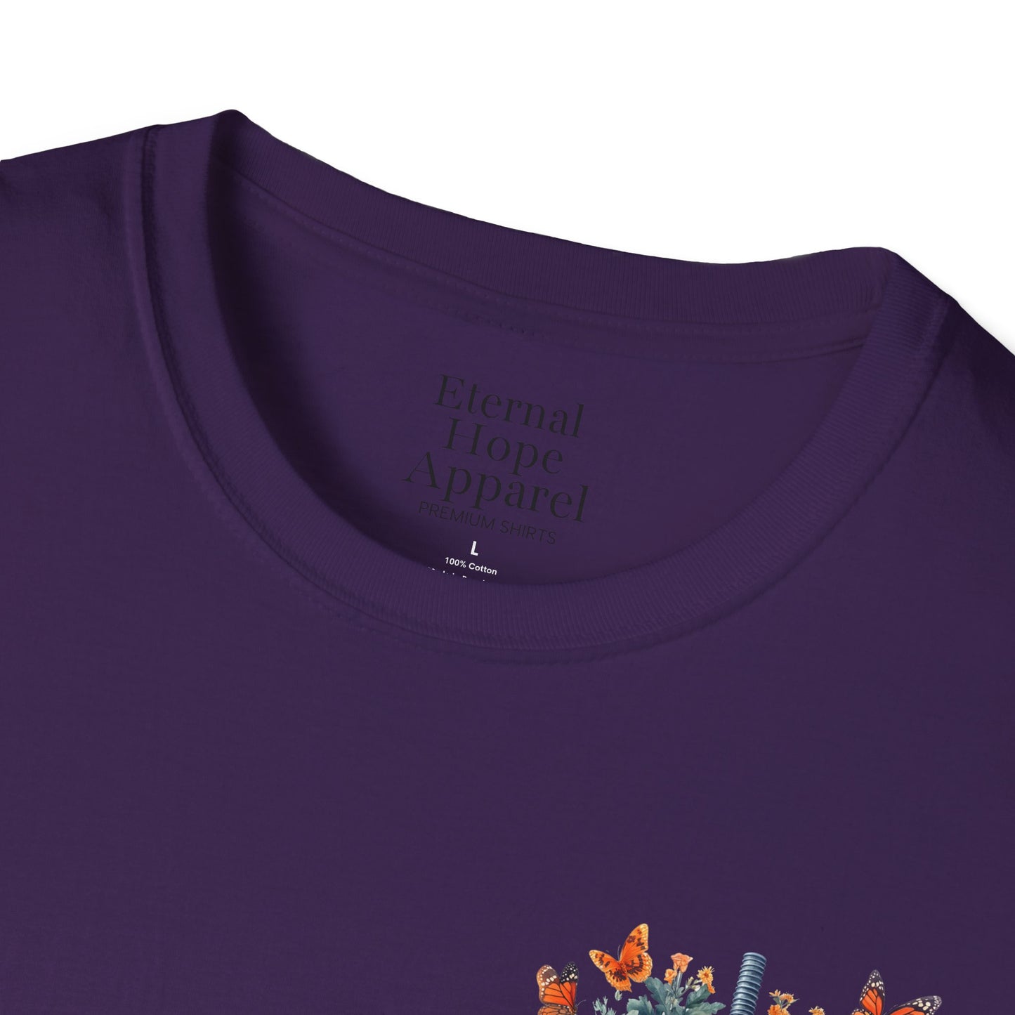 Floral Lungs YHWH Unisex Soft Style T-Shirt - Nature-Inspired Design