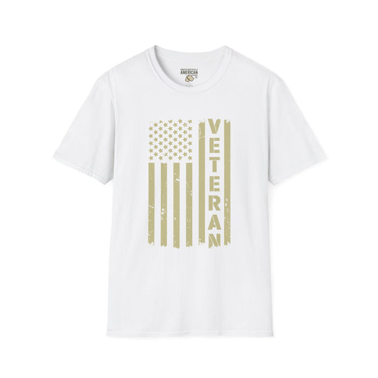 Veteran Pride Unisex Softstyle T-Shirt, Military Appreciation Tee, Casual Everyday Wear, Gift for Veterans, Patriotic Apparel