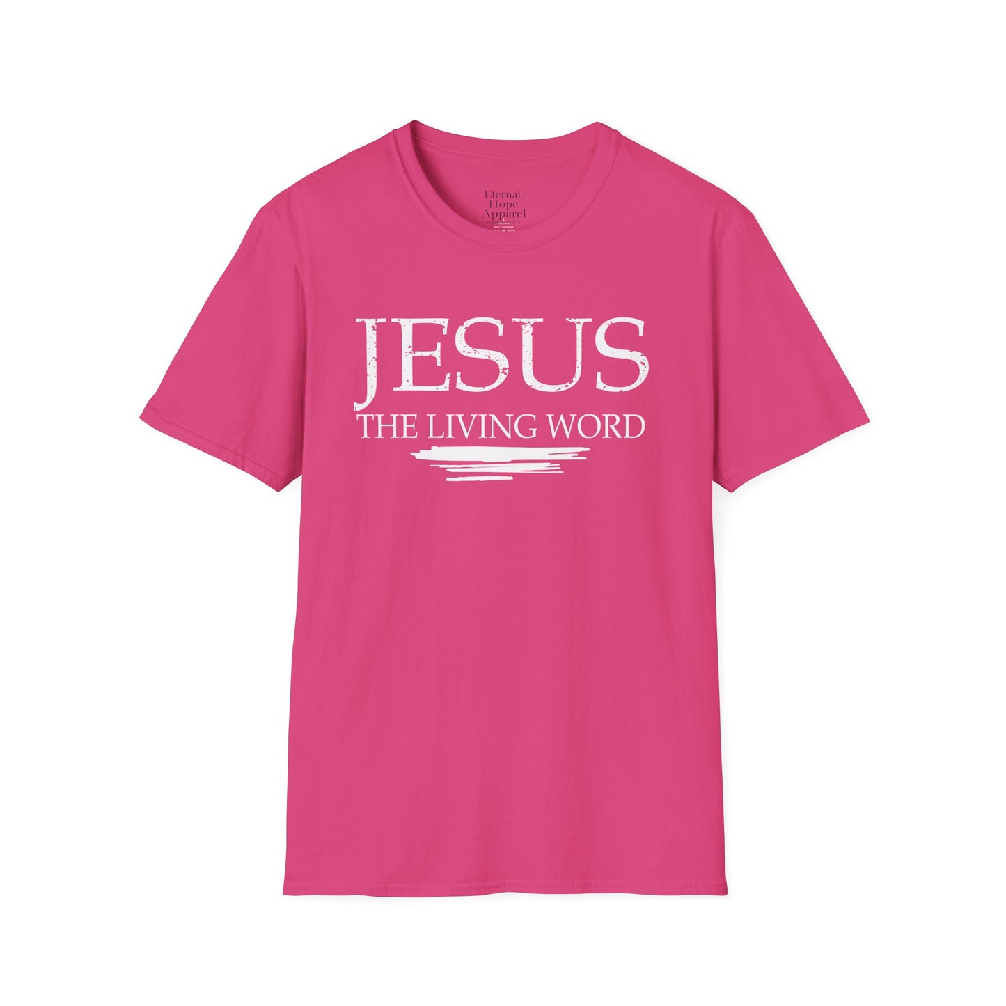 Jesus The Living Word Unisex Softstyle T-Shirt - Faith-Based Apparel