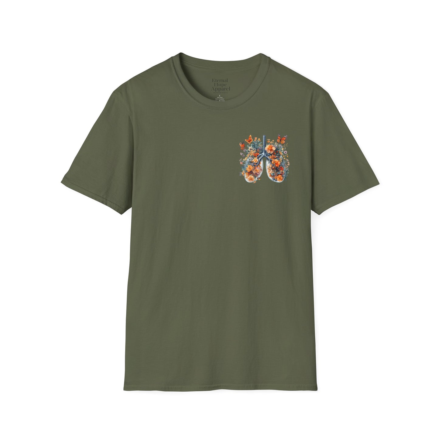 Floral Lungs YHWH Unisex Soft Style T-Shirt - Nature-Inspired Design