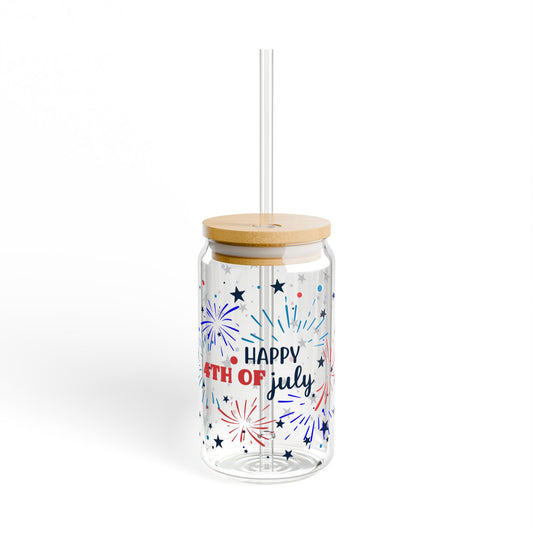freedom Fireworks 16 oz Sipper Glass
