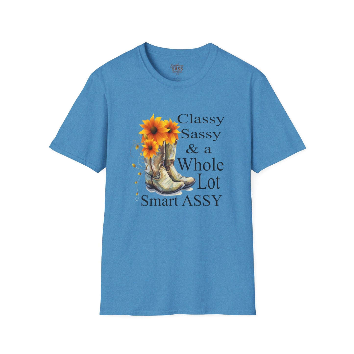 Classy Sassy & Smart ASSY Unisex Softstyle T-Shirt | Western Graphic Tee, Cowgirl Style, Vintage T-Shirt, Gifting for Friends