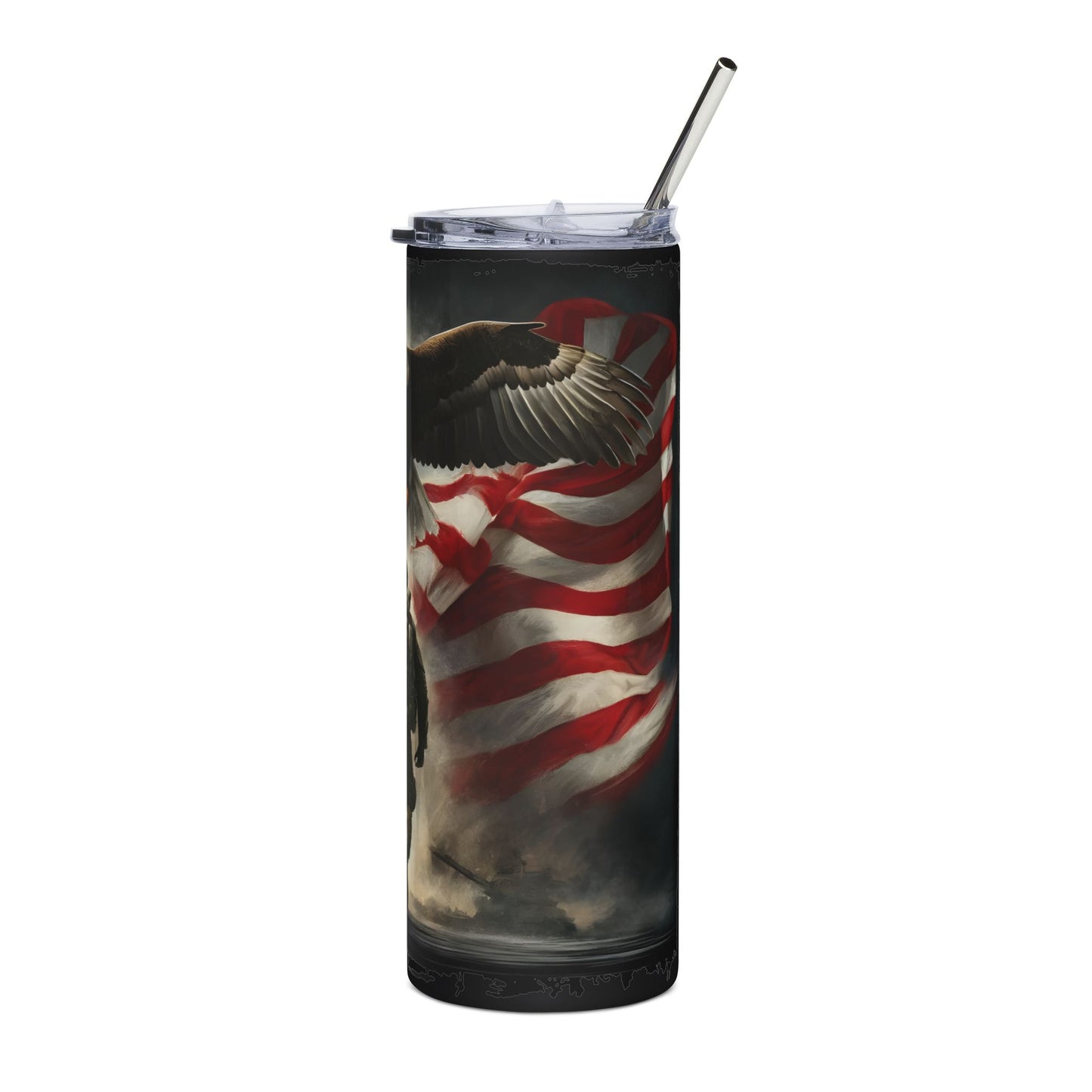 Patriotic Military, Eagle, Flag Tumbler - 20oz