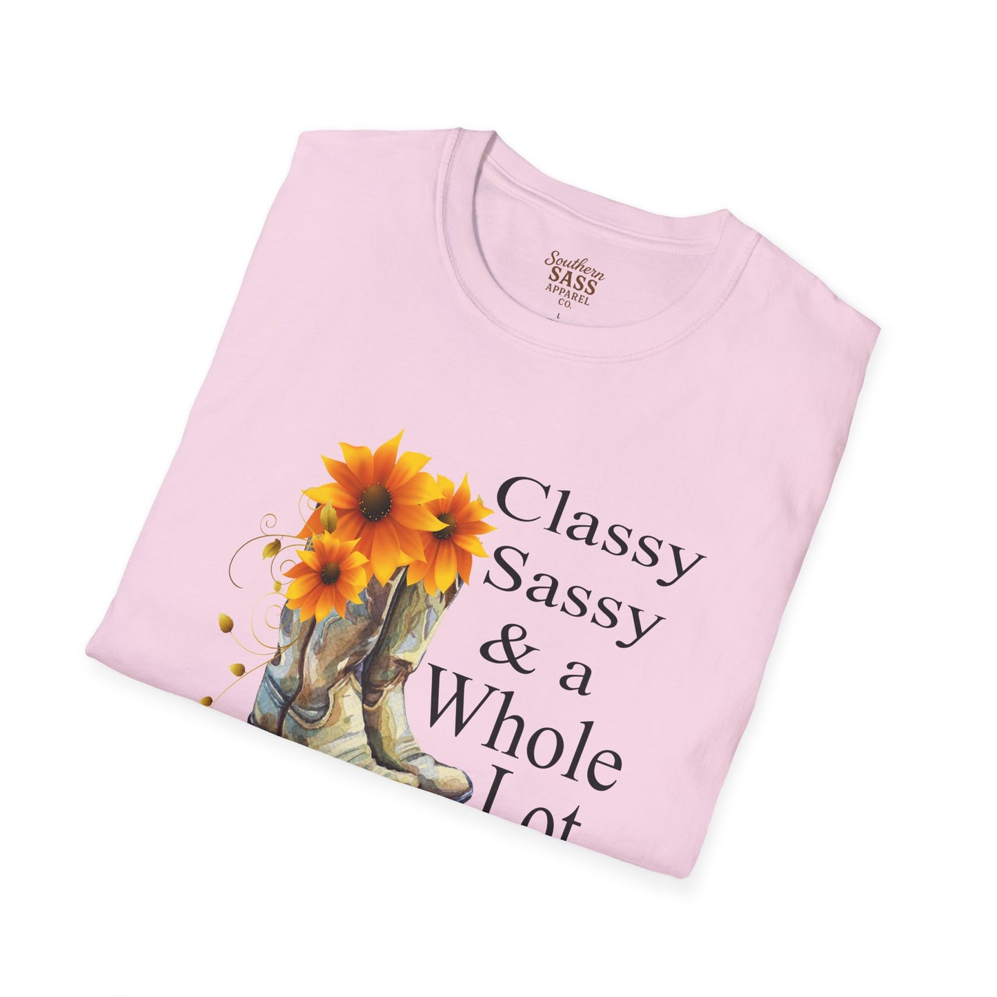 Classy Sassy & Smart ASSY Unisex Softstyle T-Shirt | Western Graphic Tee, Cowgirl Style, Vintage T-Shirt, Gifting for Friends