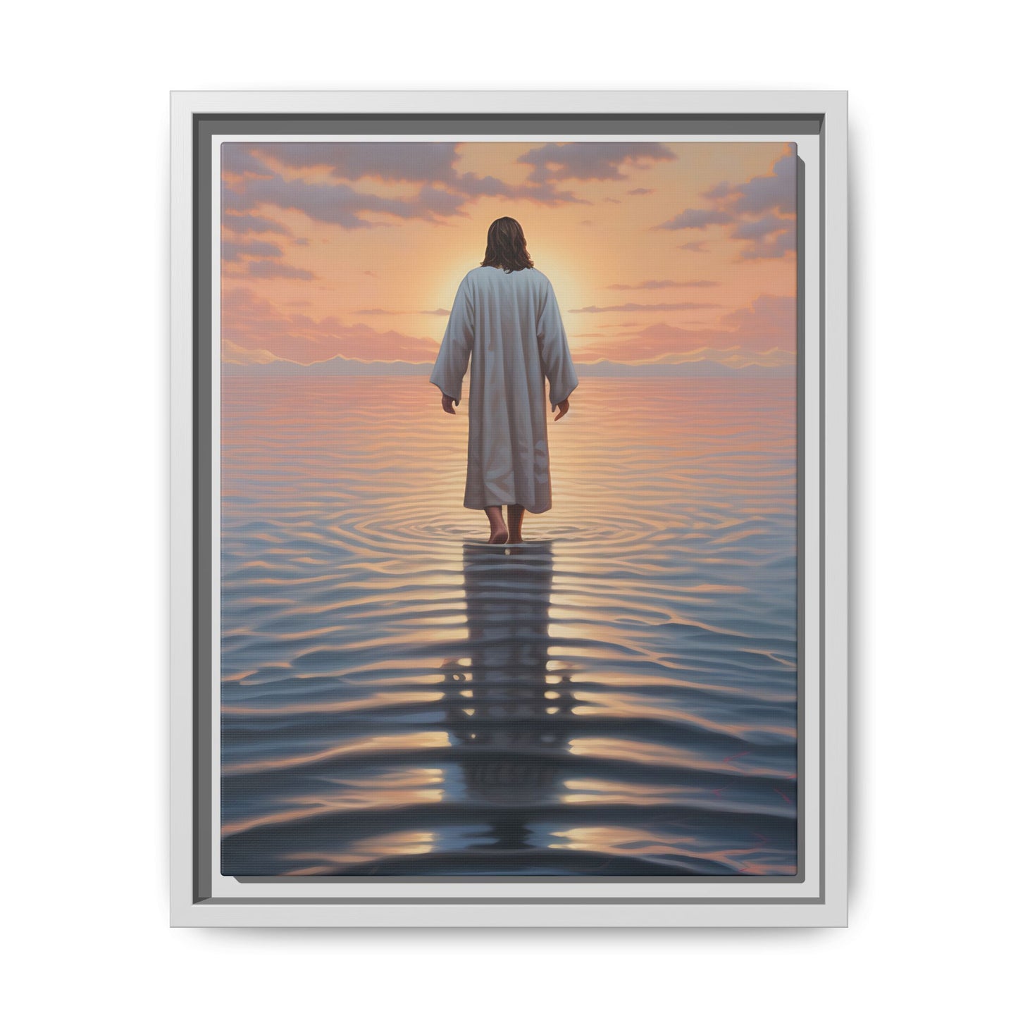 Inspirational Jesus Canvas Art - Framed Religious Wall Decor